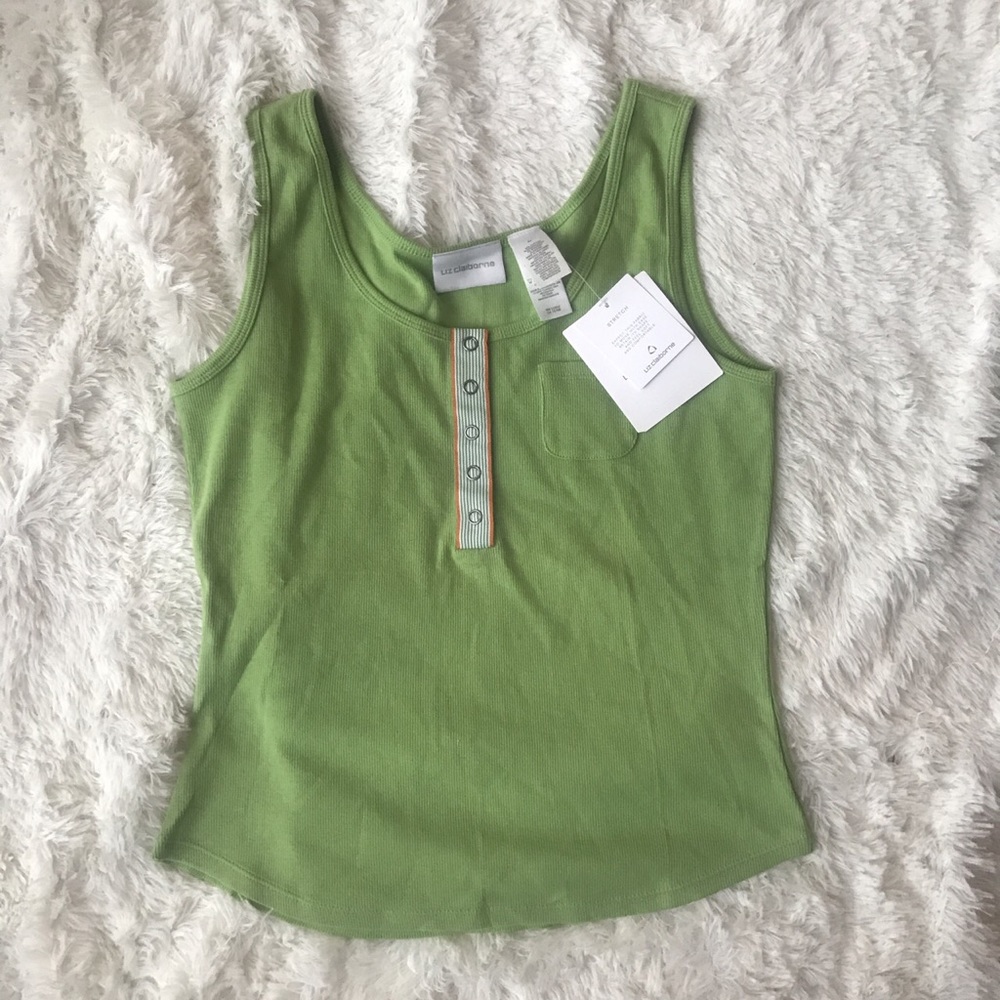 🎃 Liz Claiborne L NWT ribbon ribbed tank Fall